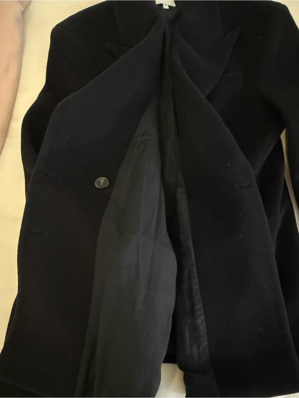 Goop Classic Double-Breasted Peacoat - Navy - Picture 3 of 6